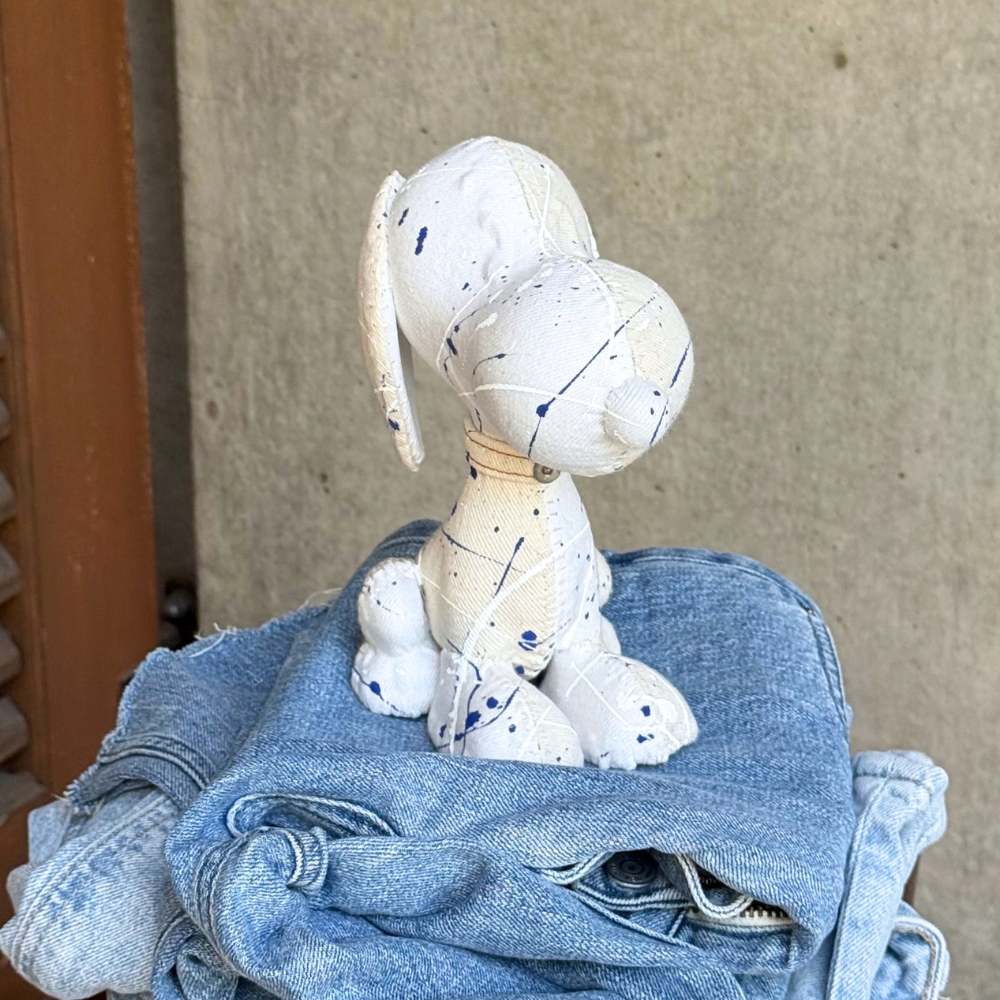 TEXTILE ペイントフィギュア スヌーピー ナチュラル S A