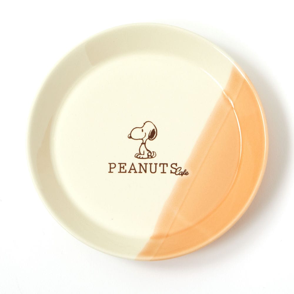 PEANUTS Cafe テーブルウェア ツートーンシリーズ プレートS オレンジ