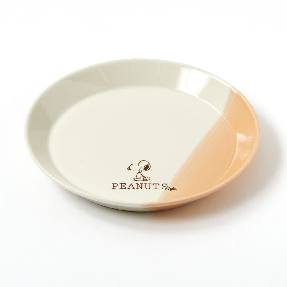 PEANUTS Cafe テーブルウェア ツートーンシリーズ プレートM オレンジ