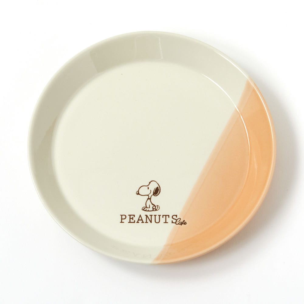 PEANUTS Cafe テーブルウェア ツートーンシリーズ プレートM オレンジ