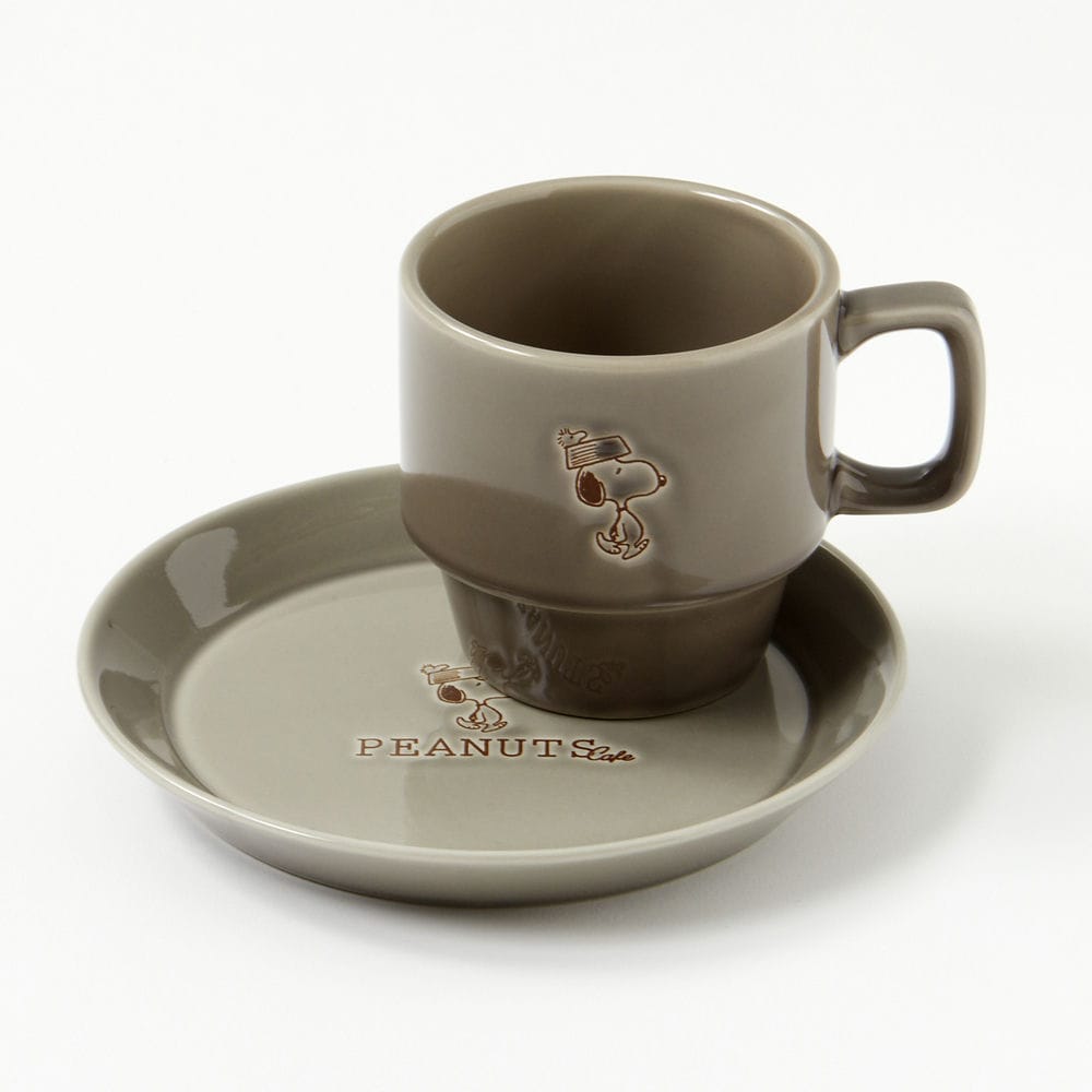 PEANUTS Cafe マグカップ グレー