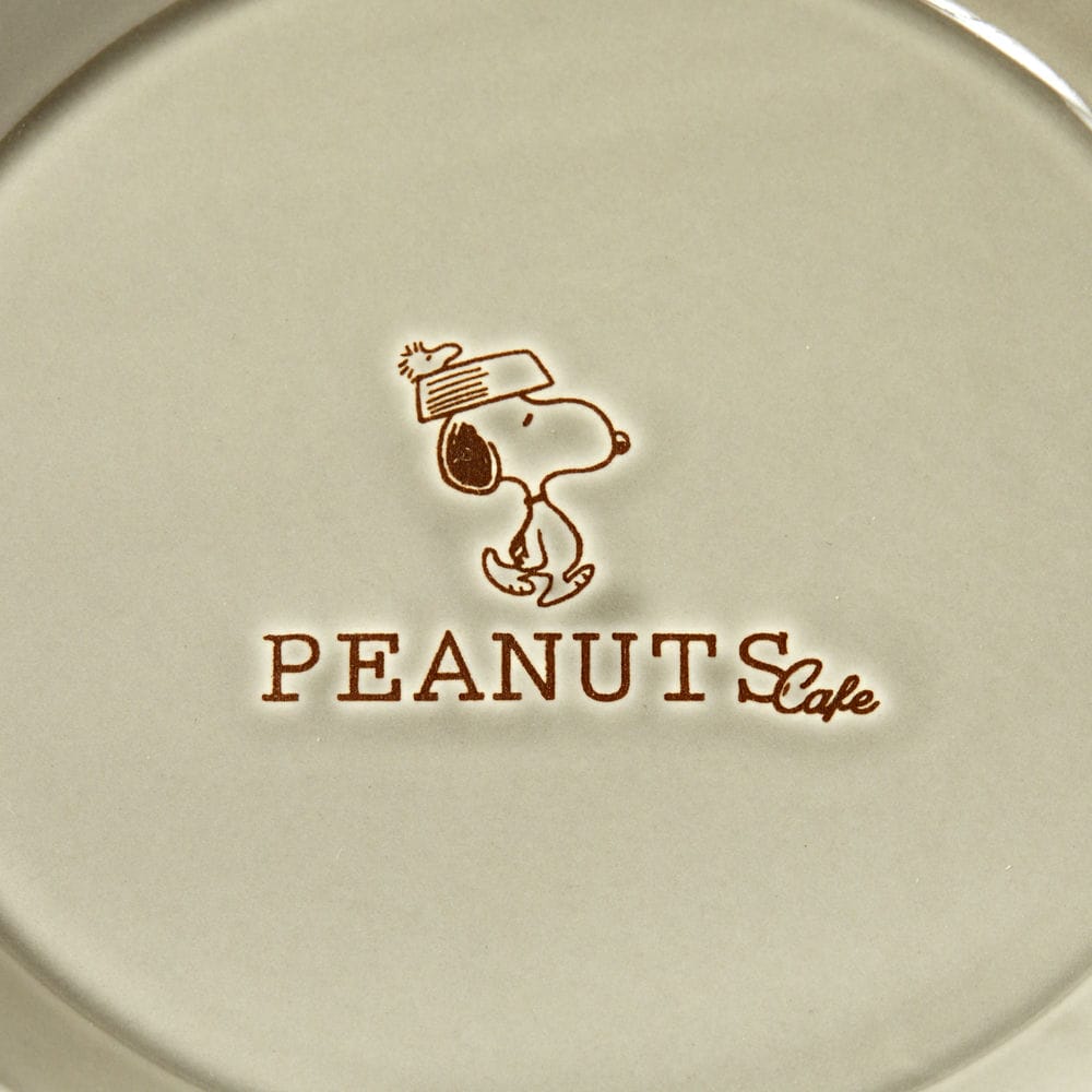 PEANUTS Cafe プレートS グレー