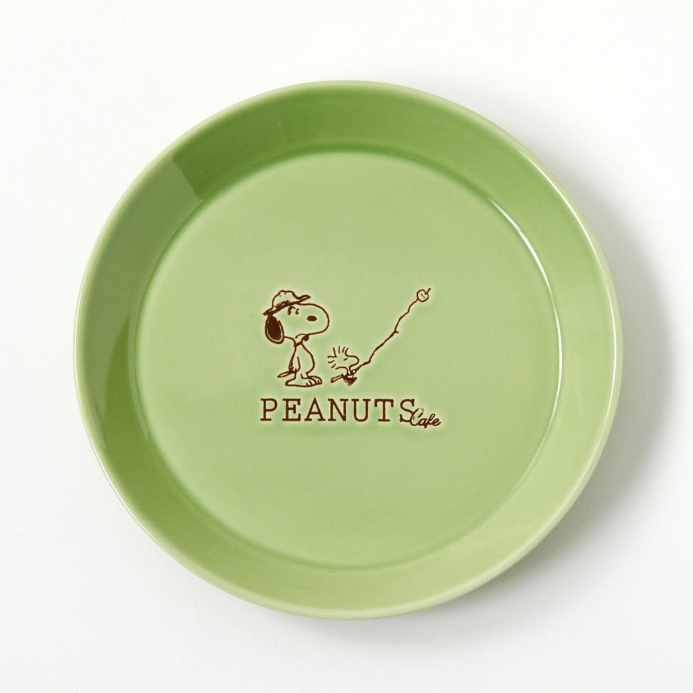 PEANUTS Cafe SMT プレートS グリーン