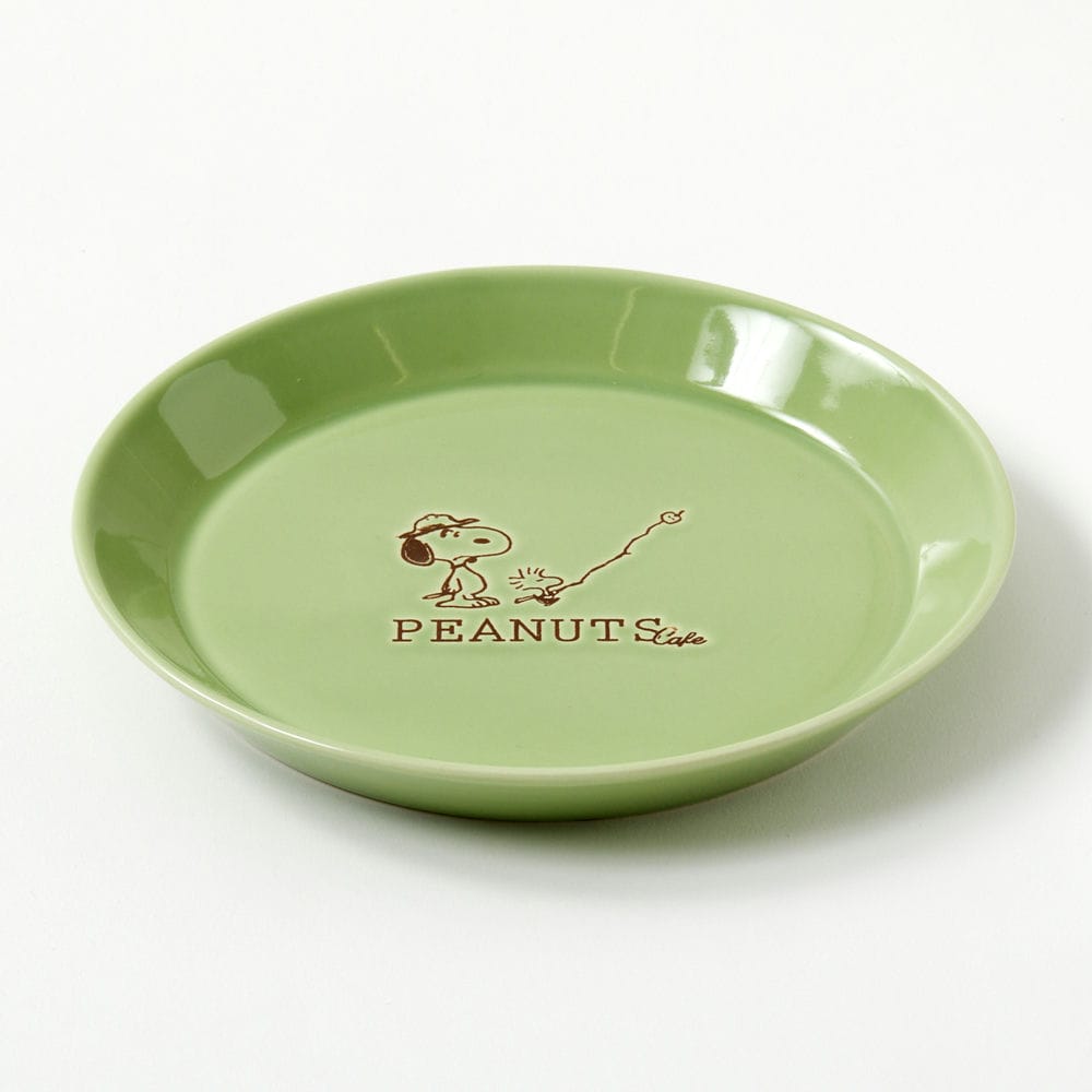 PEANUTS Cafe SMT プレートS グリーン