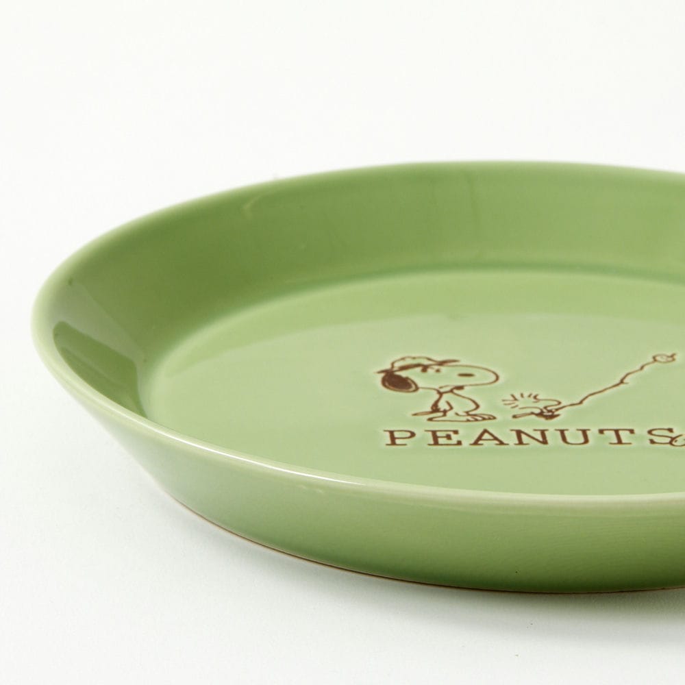 PEANUTS Cafe SMT プレートS グリーン