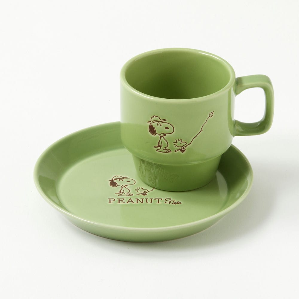 PEANUTS Cafe SMT マグカップ グリーン