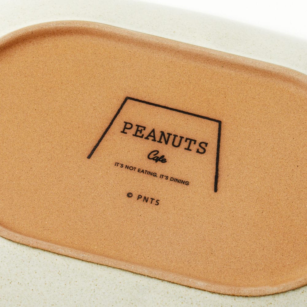 PEANUTS Cafe オーバルプレート 23cm ホワイト