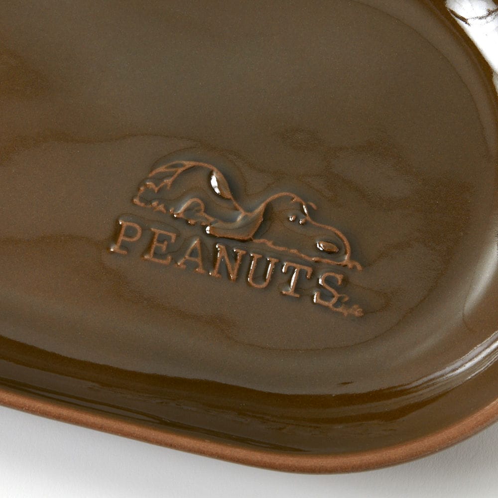 PEANUTS Cafe オーバルプレート 23cm ブラウン