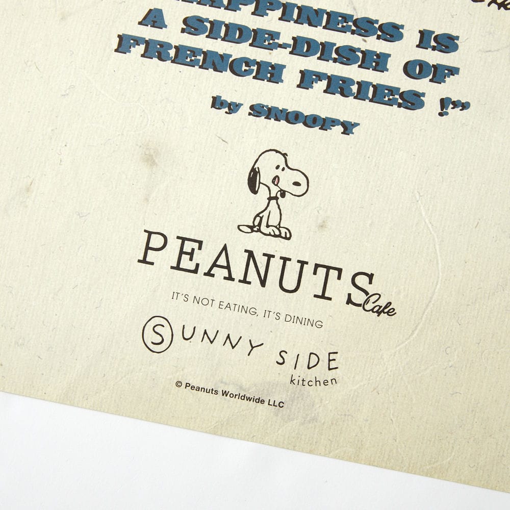 PEANUTS Cafe SSK ROOMポスター ホワイト