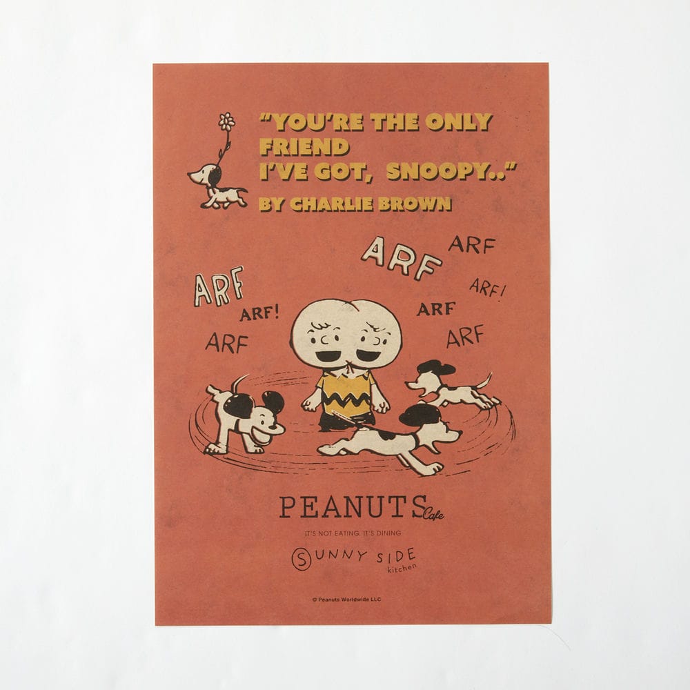 PEANUTS Cafe SSK ROOMポスター オレンジ