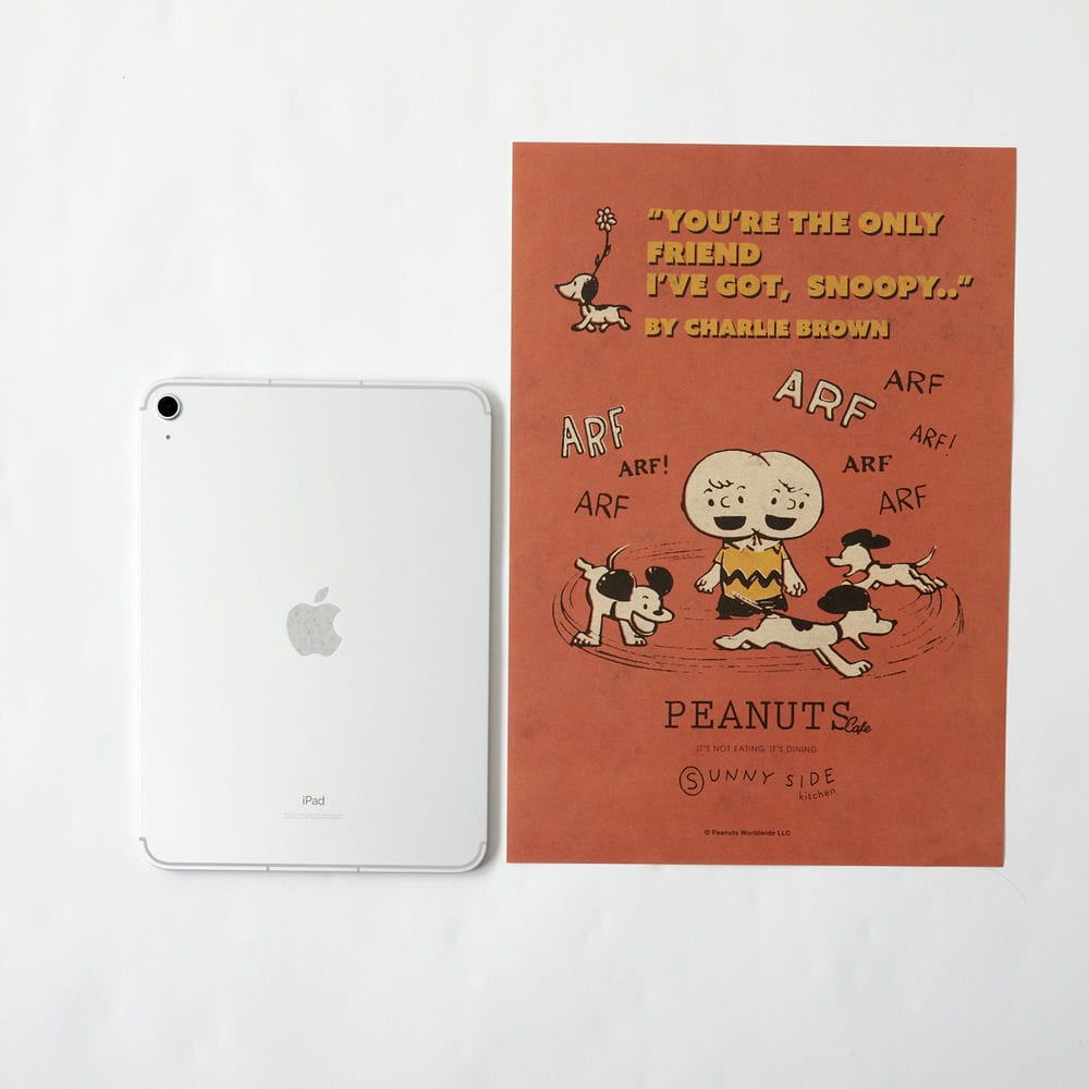 PEANUTS Cafe SSK ROOMポスター オレンジ