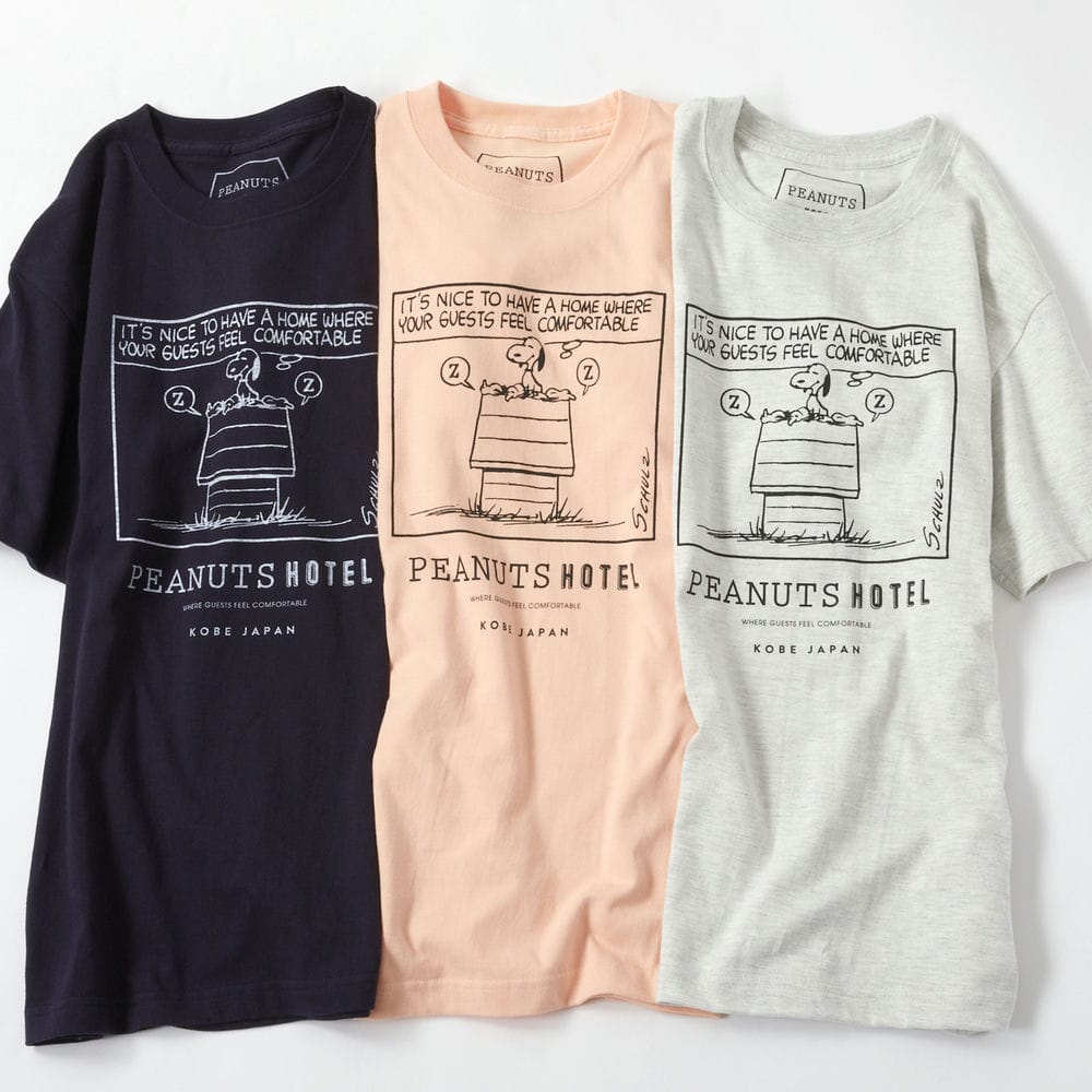PEANUTS HOTEL Tシャツ ネイビー