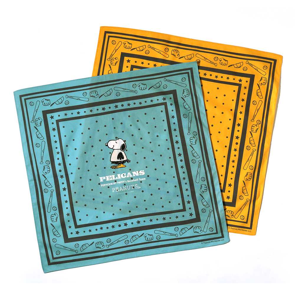 PEANUTS Cafe NGO ペリカンズ バンダナ ブルー