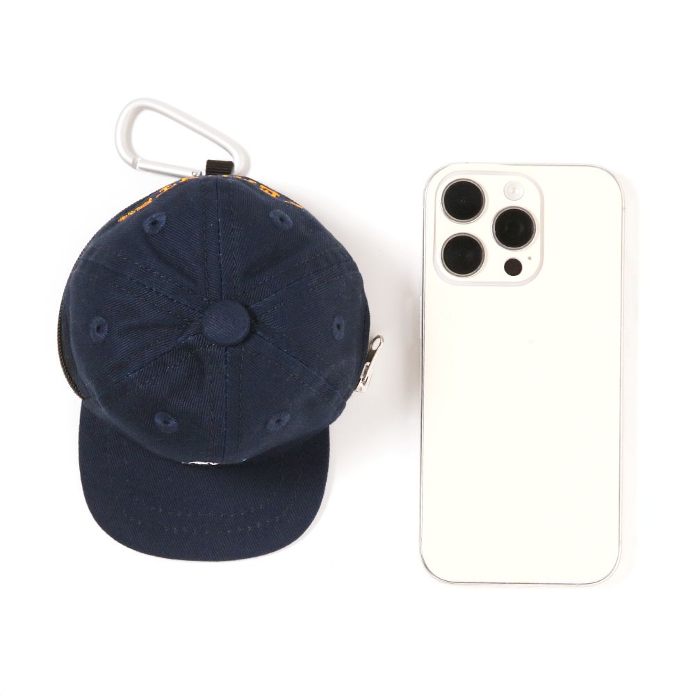 コットンツイルキャップ ミニポーチ ロゴ ネイビー