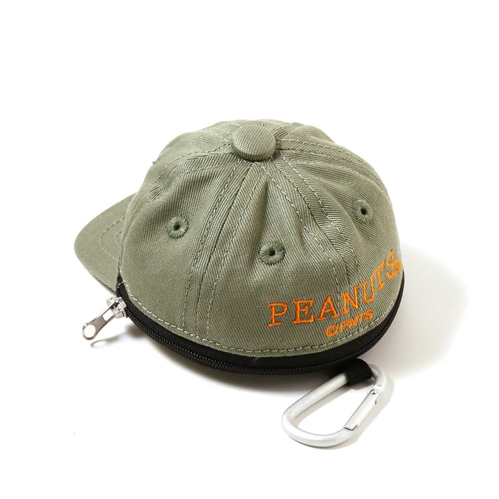 コットンツイルキャップ ミニポーチ ロゴ ホライゾングリーン