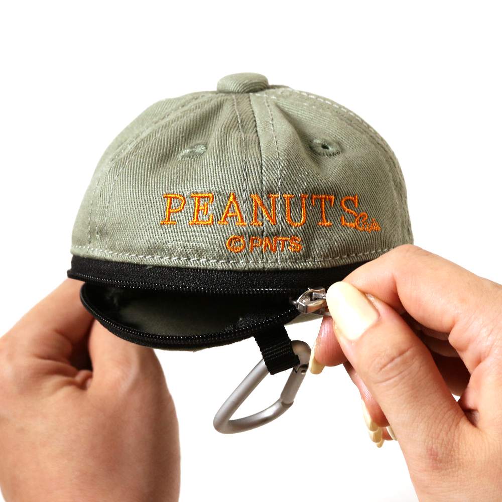 コットンツイルキャップ ミニポーチ ロゴ ホライゾングリーン