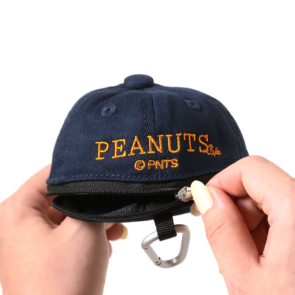 コットンツイルキャップ ミニポーチ ロゴ ネイビー