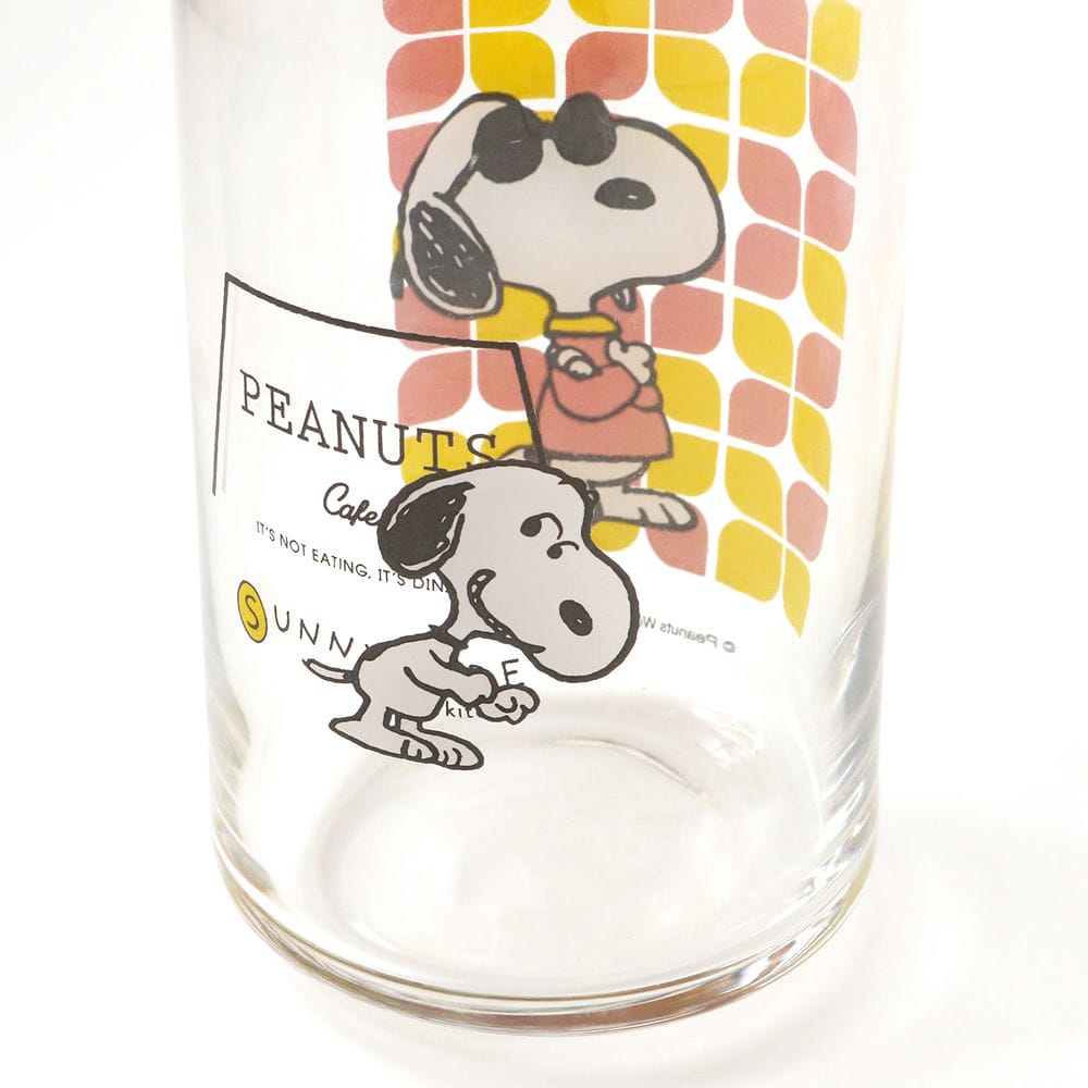 PEANUTS Cafe SSK カフェグラス JOE COOL ピンク