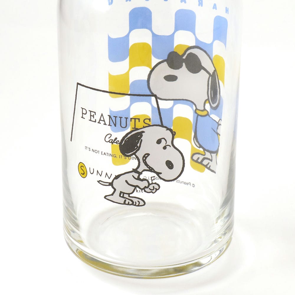 PEANUTS Cafe SSK カフェグラス JOE COOL ブルー