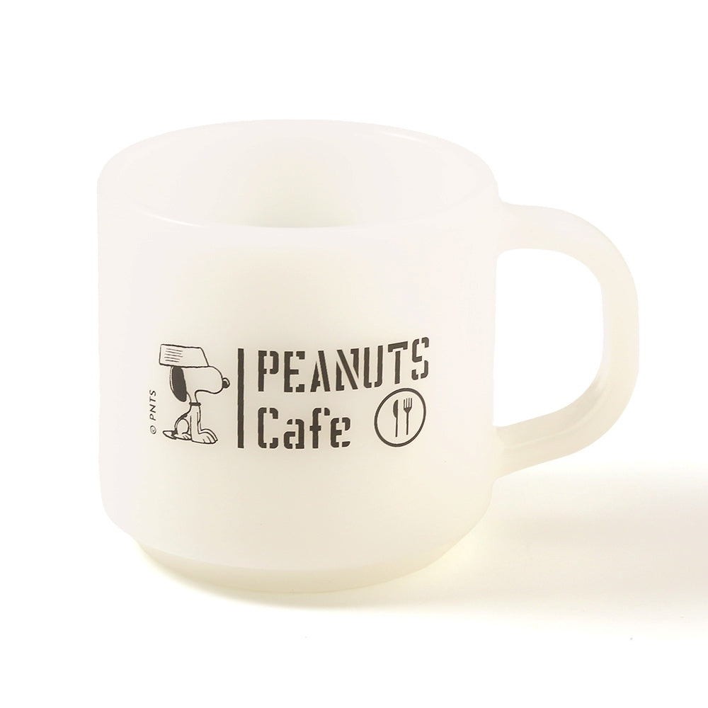 Milk Glass mug cup スヌーピー ホワイト