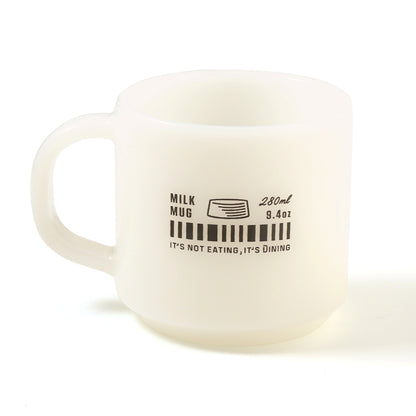 Milk Glass mug cup スヌーピー ホワイト