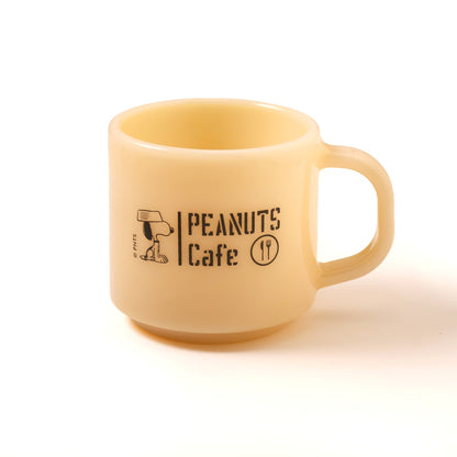 Milk Glass mug cup スヌーピー ベージュ