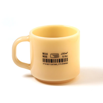 Milk Glass mug cup スヌーピー ベージュ