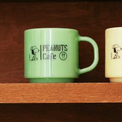 【6/24(水)12:00～先行販売】Milk Glass mug cup スヌーピー グリーン