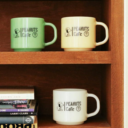 【6/24(水)12:00～先行販売】Milk Glass mug cup スヌーピー グリーン
