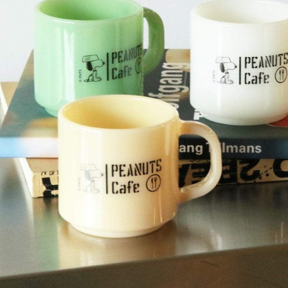 【6/24(水)12:00～先行販売】Milk Glass mug cup スヌーピー ベージュ