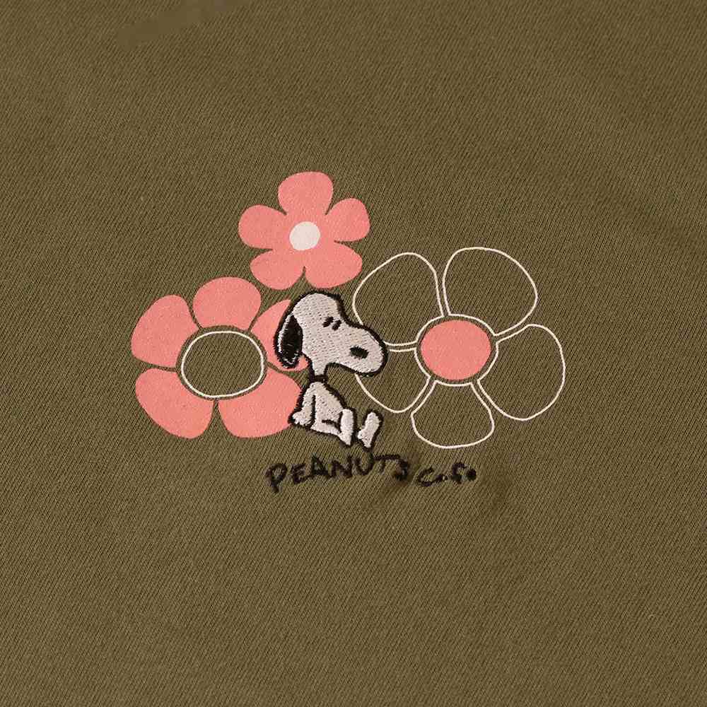 ナチュラルフラワー Tシャツ オリーブ