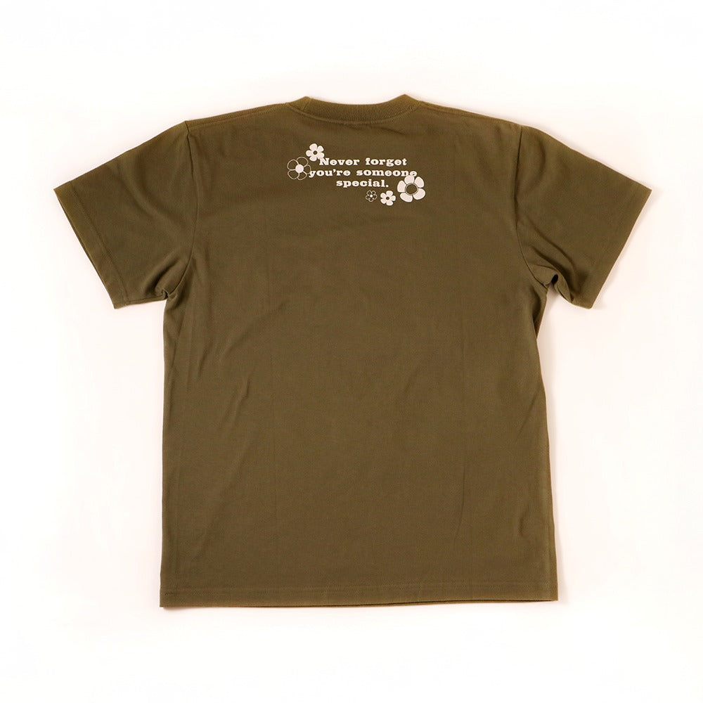 ナチュラルフラワー Tシャツ オリーブ