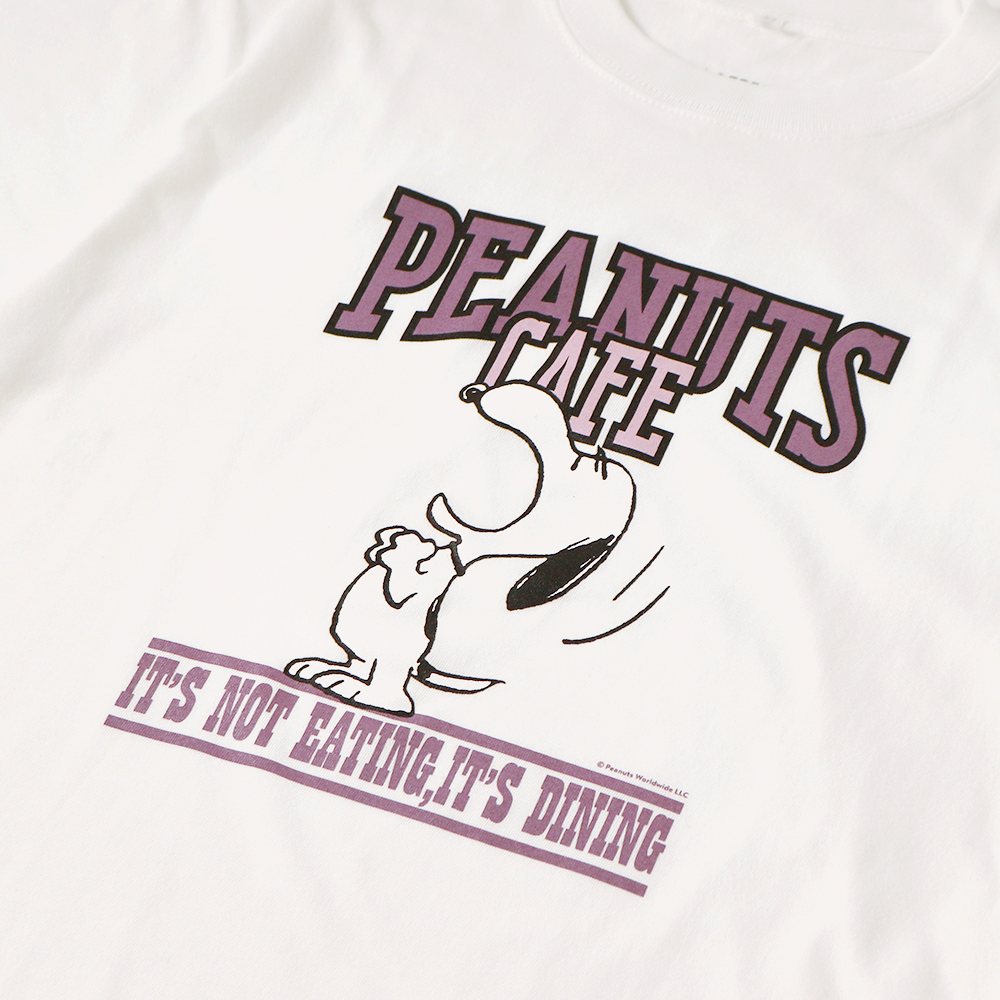 カレッジTシャツ ホワイト – PEANUTS Cafe Online Shop