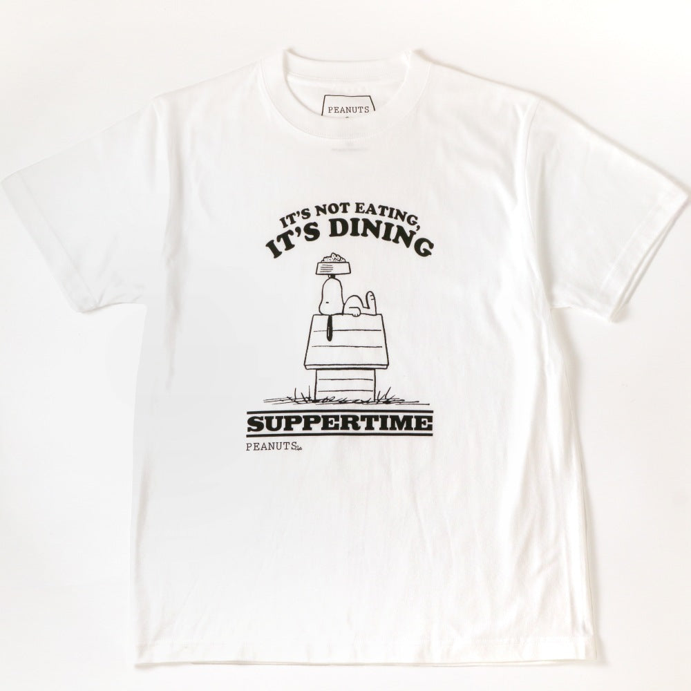 PEANUTS Cafe Tシャツ “DOG DISH” ホワイト 02