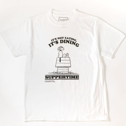 PEANUTS Cafe Tシャツ “DOG DISH” ホワイト 02