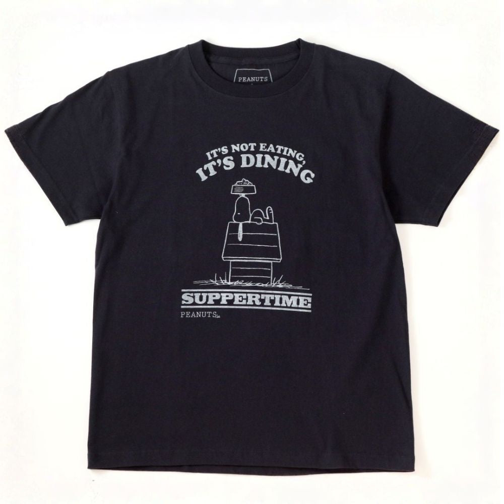 PEANUTS Cafe Tシャツ “DOG DISH” ネイビー 02