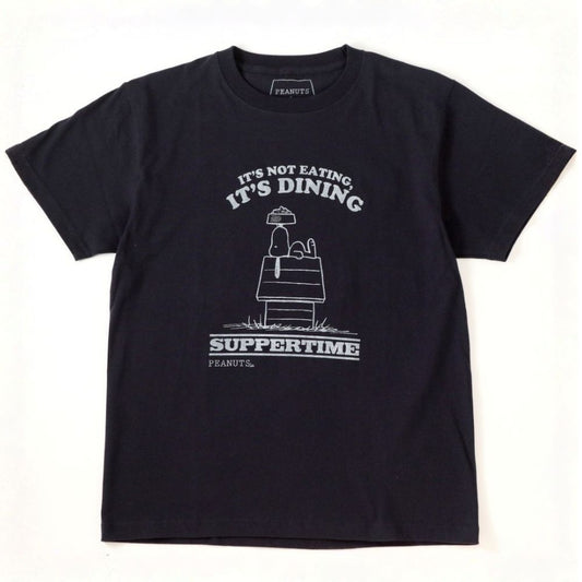 PEANUTS Cafe Tシャツ “DOG DISH” ネイビー 02