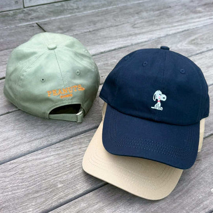 コットンツイルキャップ ロゴ ベージュ