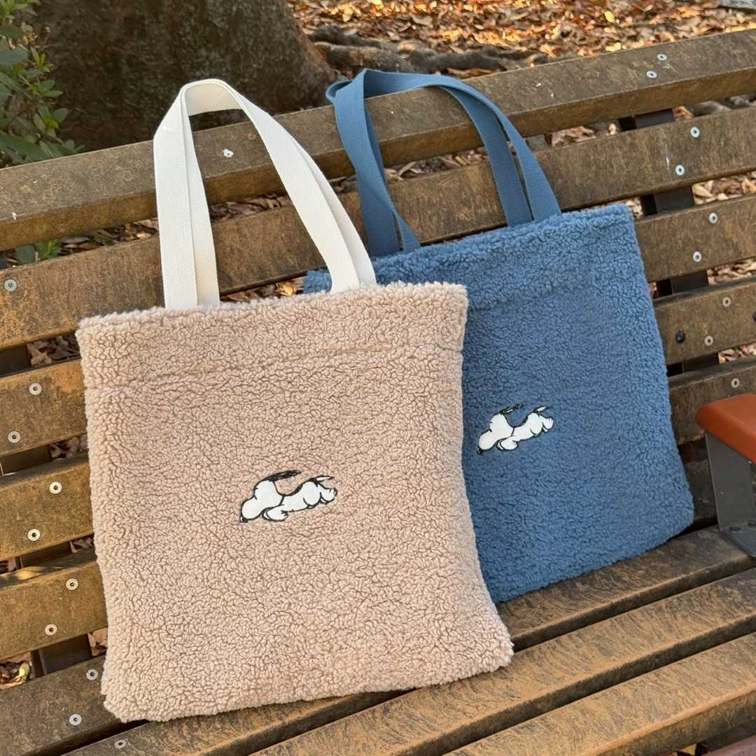 ボアトートバッグ ベージュ