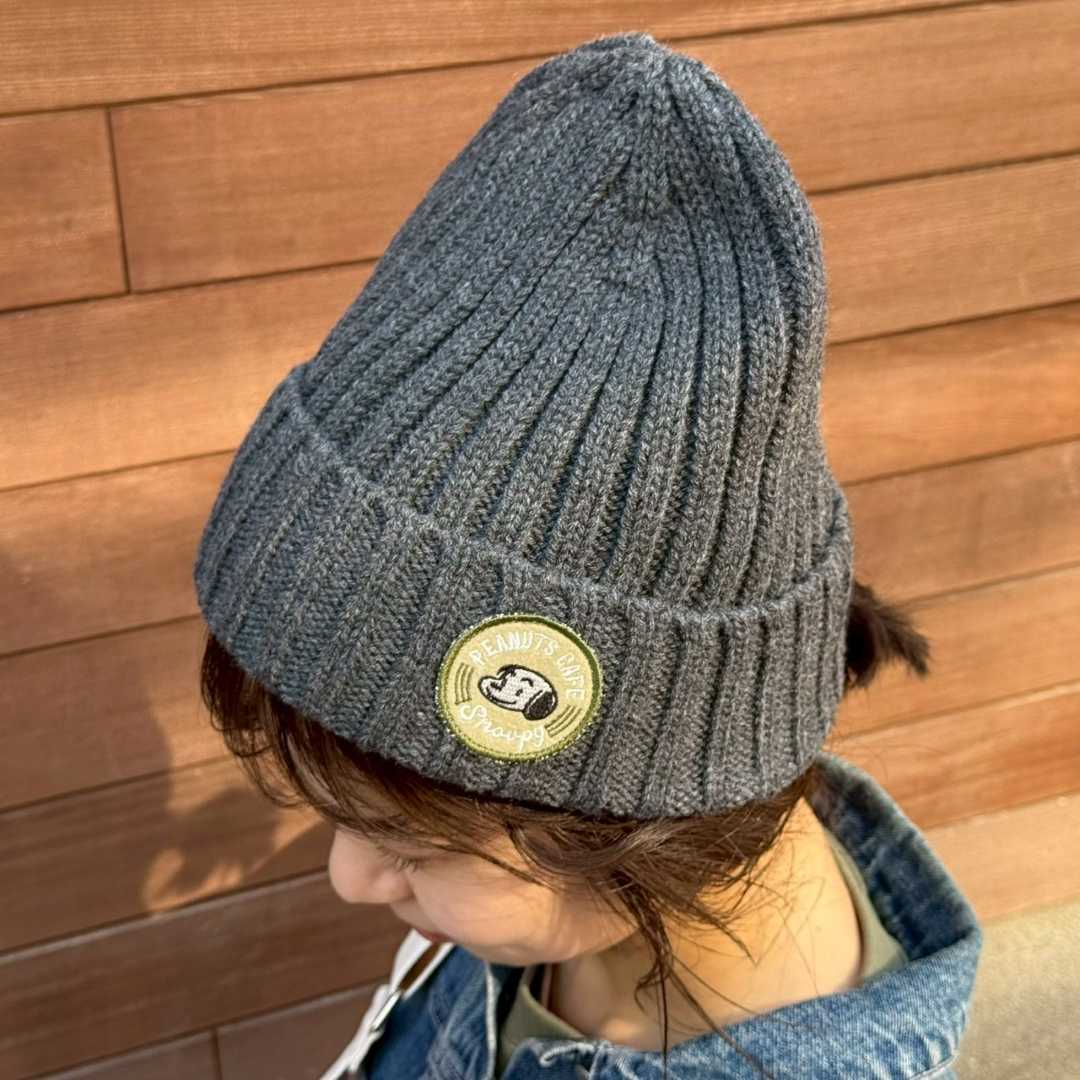 ニットキャップ ダークチャコール 25