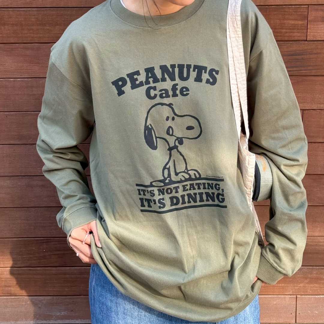 ロングスリーブTシャツ ロゴ オリーブ