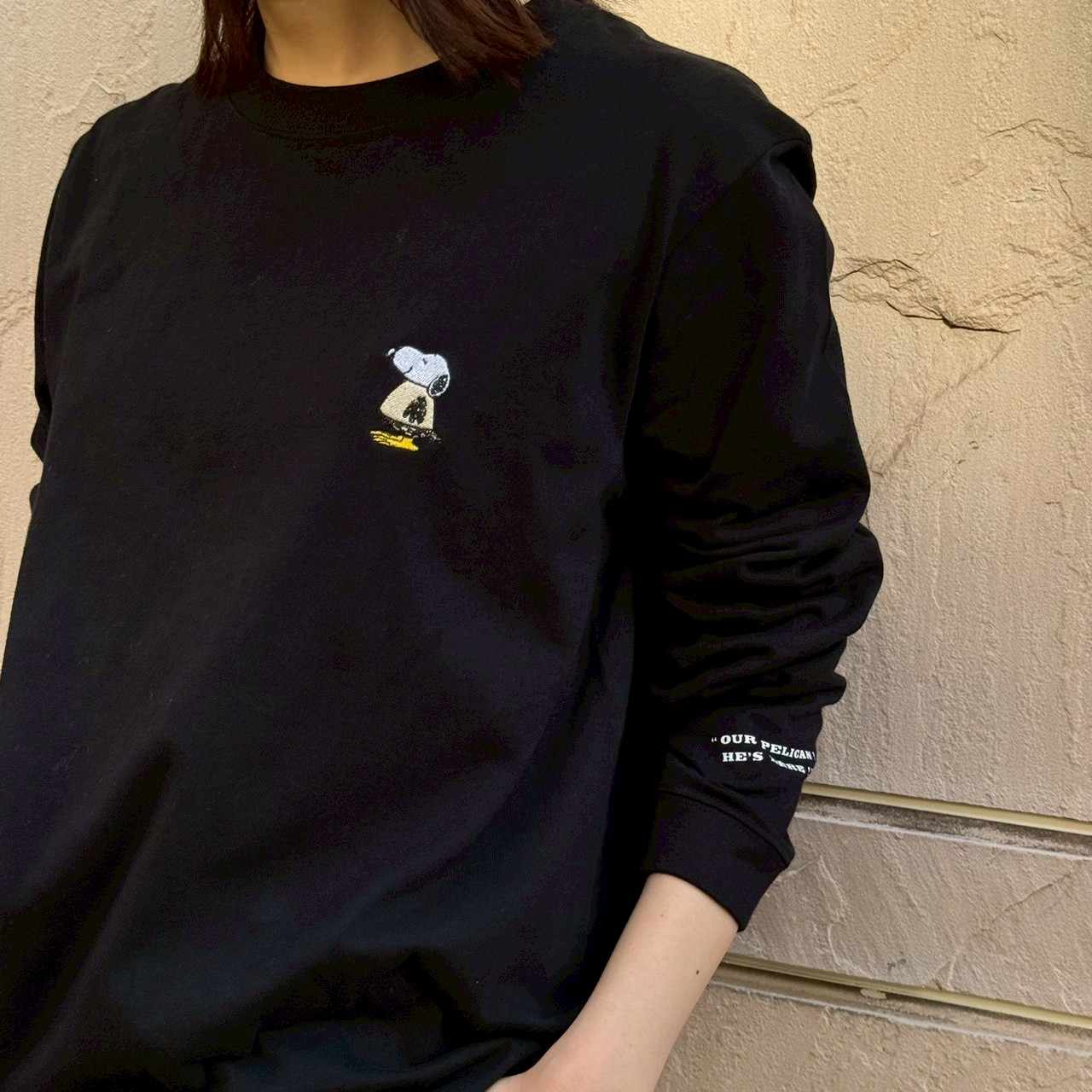 PEANUTS Cafe NGO ペリカンズ ロングスリーブTシャツ ブラック 02