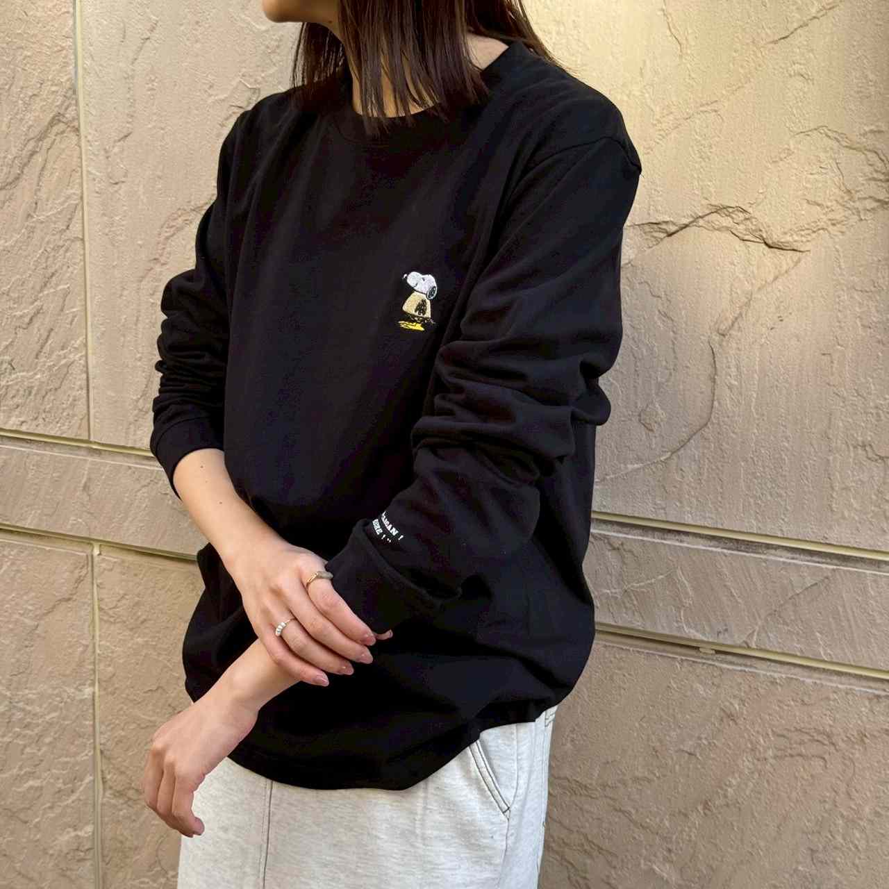 PEANUTS Cafe NGO ペリカンズ ロングスリーブTシャツ ブラック 02