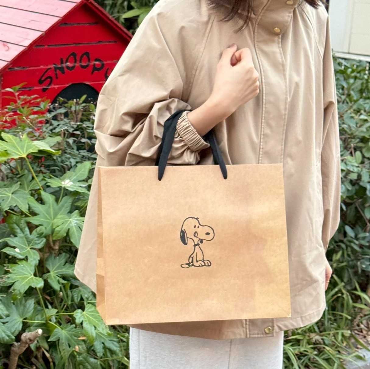 PEANUTS Cafe 紙製ショッピングバッグ02 L