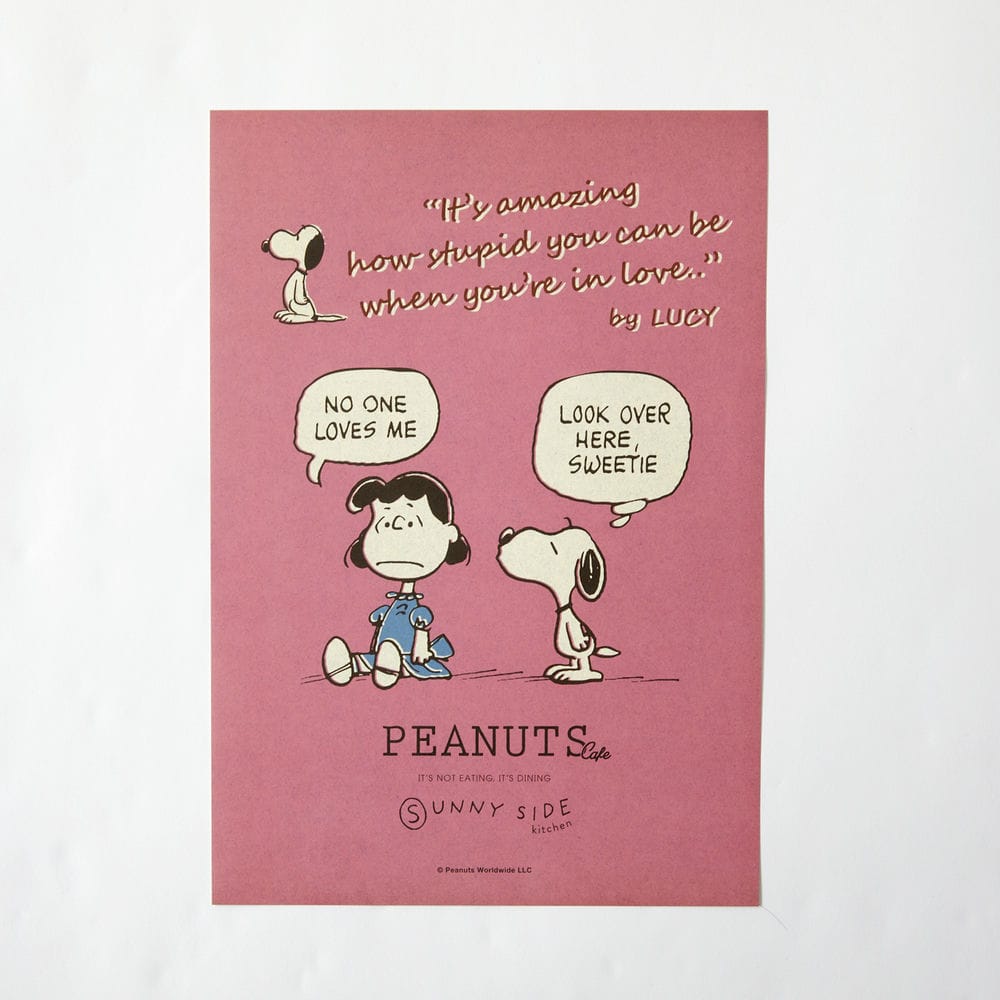 PEANUTS Cafe SSK ROOMポスター ピンク