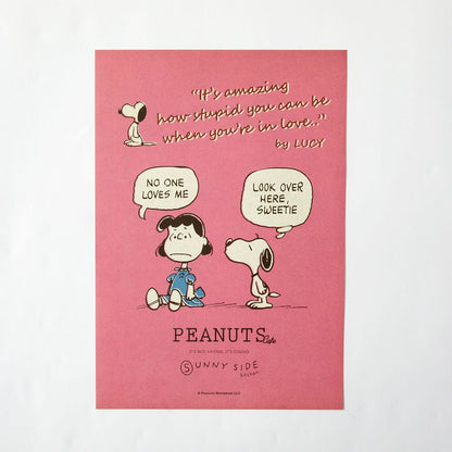 PEANUTS Cafe SSK ROOMポスター ピンク