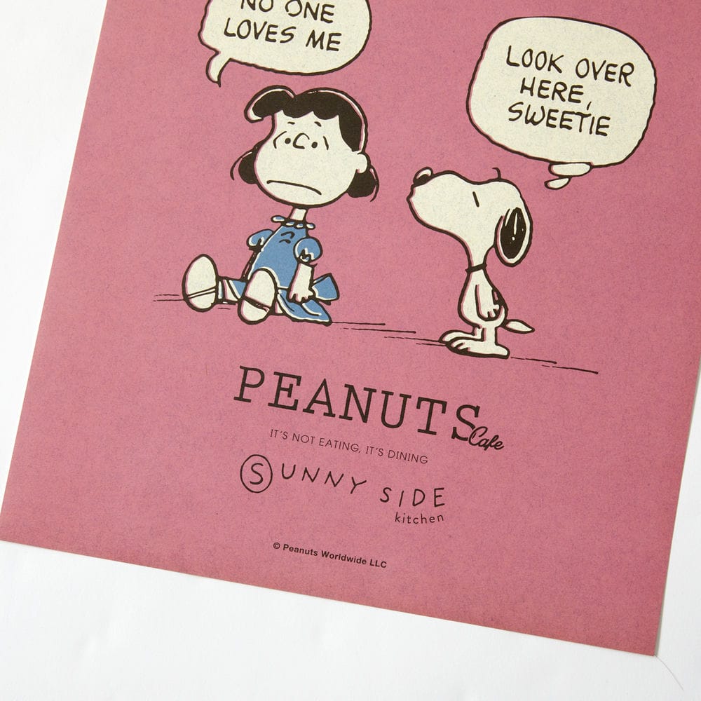 PEANUTS Cafe SSK ROOMポスター ピンク