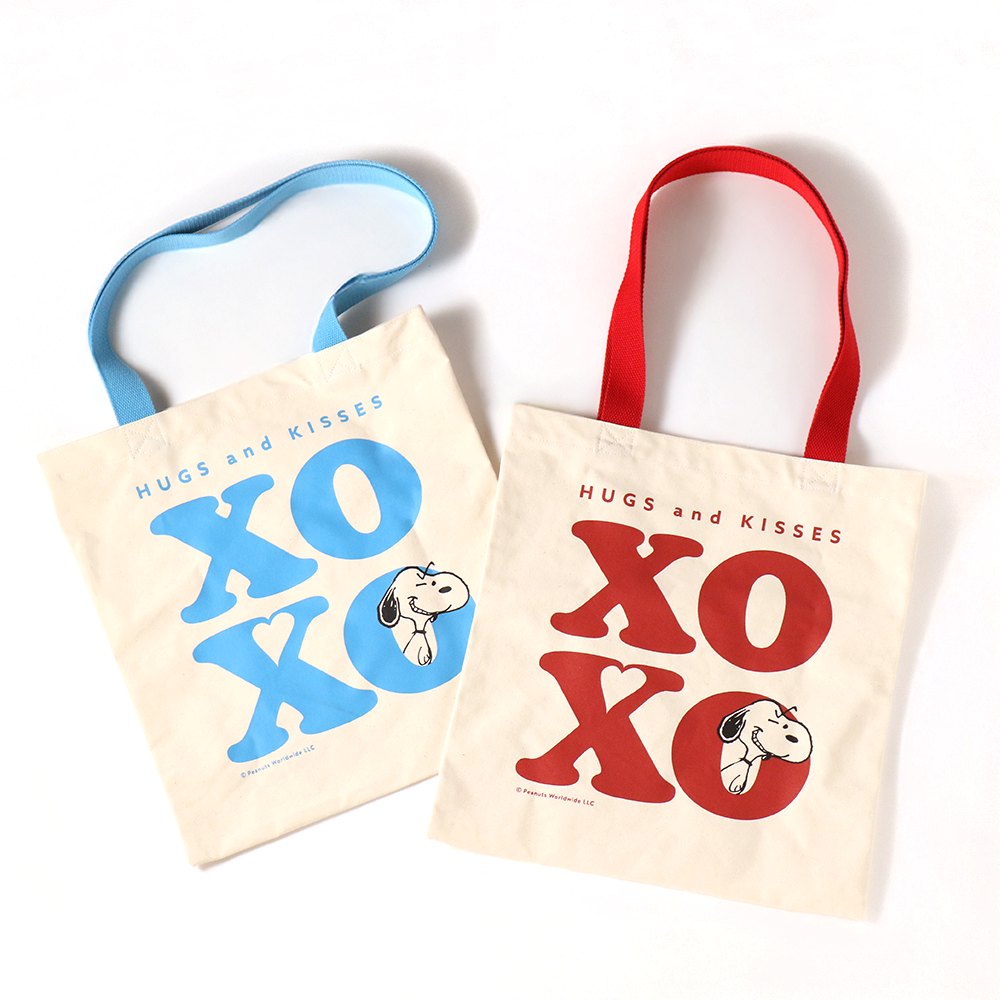 XOXO トートバッグ ブルー – PEANUTS Cafe Online Shop