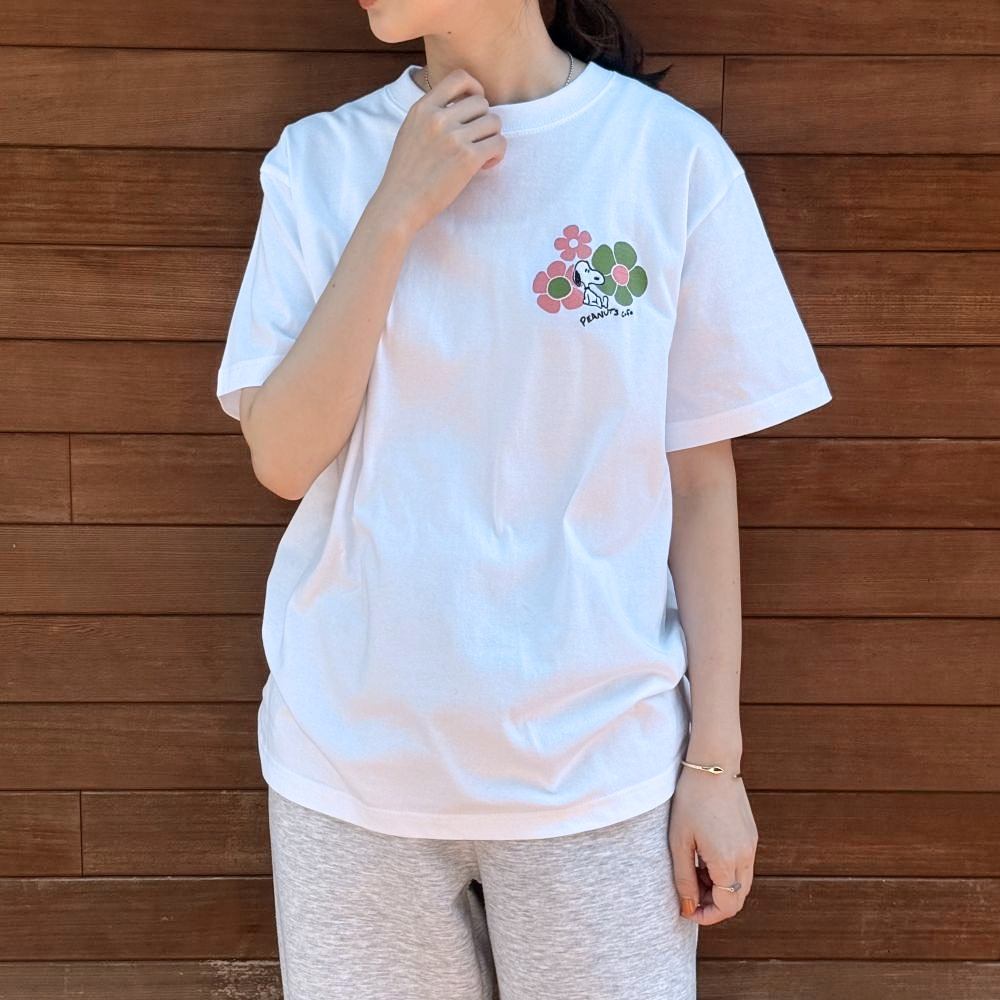 ナチュラルフラワー Tシャツ ホワイト – PEANUTS Cafe Online Shop