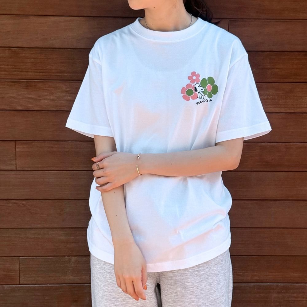 ナチュラルフラワー Tシャツ ホワイト – PEANUTS Cafe Online Shop